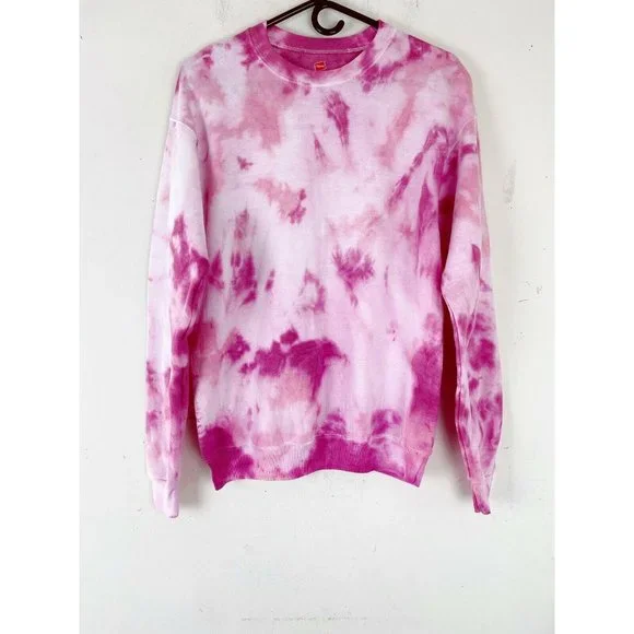 Pink and White Tie Dye Sweatshirt Size Small - Picture 2 of 10